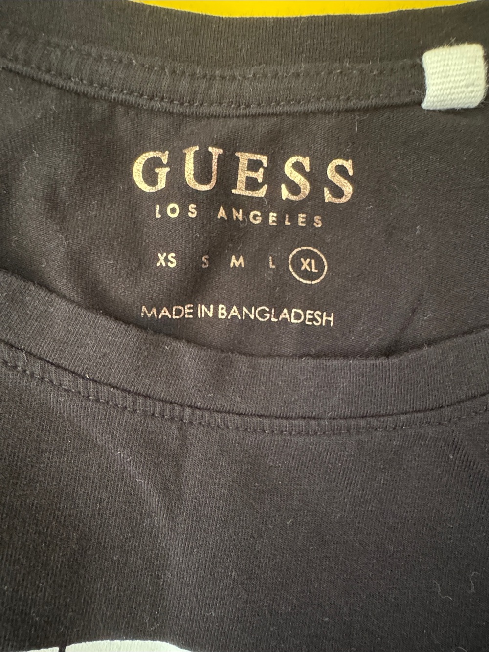 Guess Black Short-Sleeve Logo Tee with Rose Detail - Picture 2 of 3